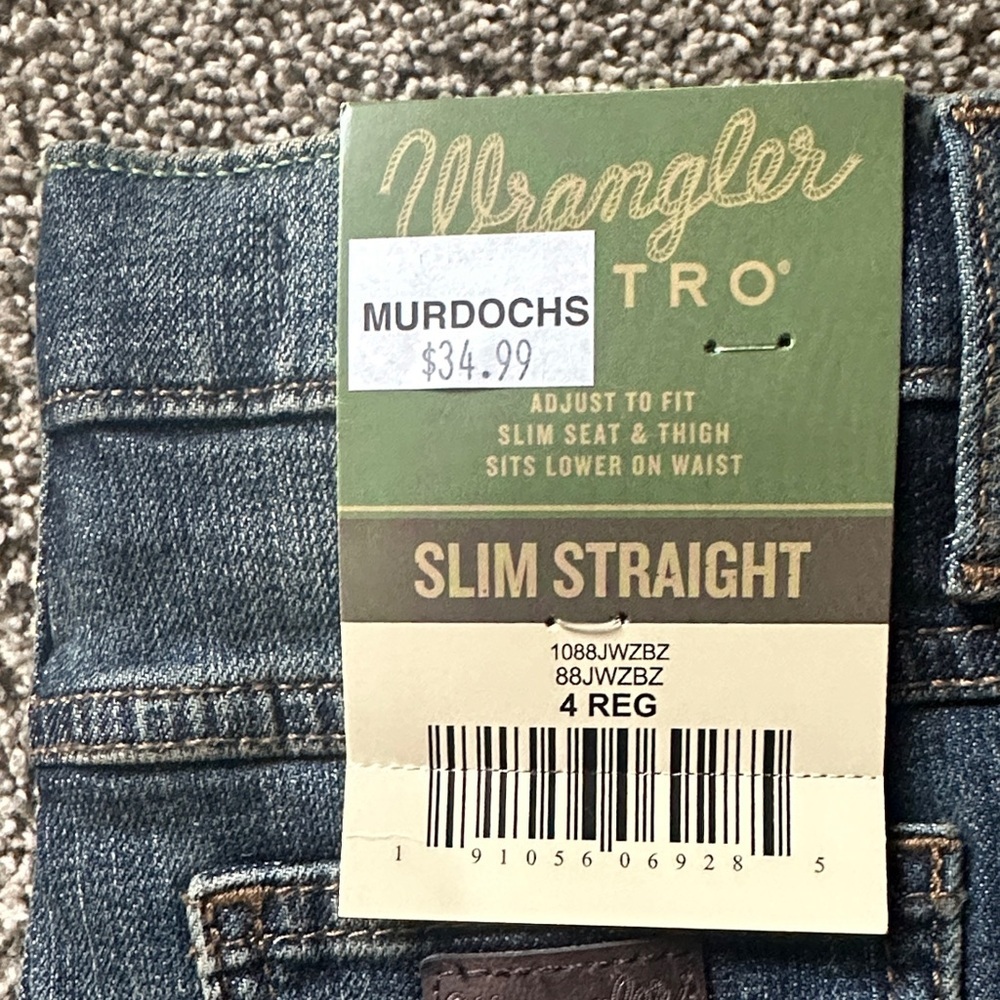 Wrangler Kids Slim Straight Jeans - Dark Blue - Picture 2 of 4